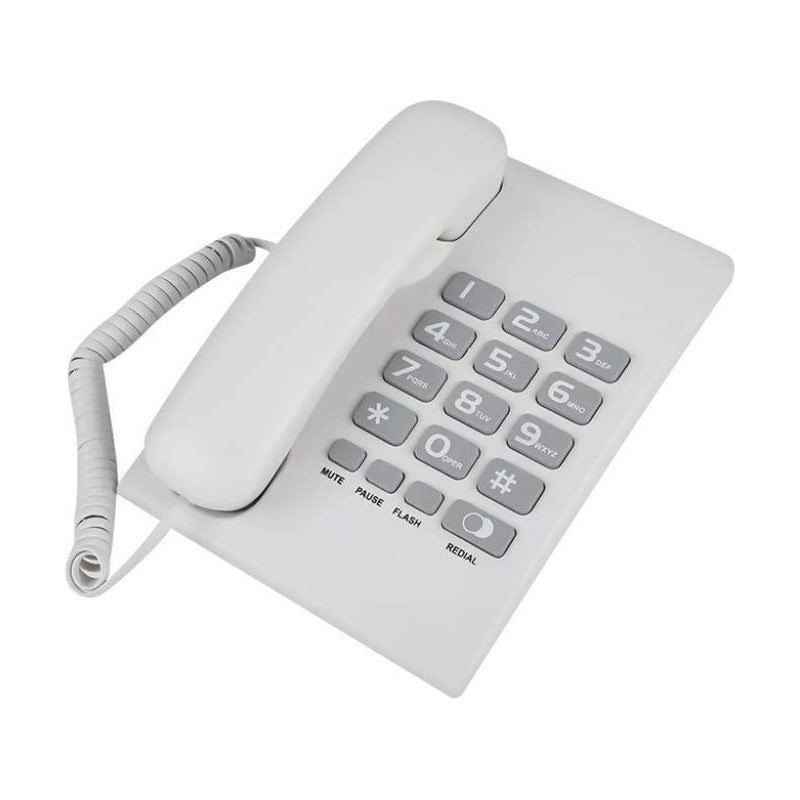 Telefono Fijo Numeros Grandes De Mesa Colores Blanco Negro