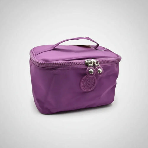 Porta Cosmeticos Neceser Maquillaje Viaje Organizador 21x12 Violeta