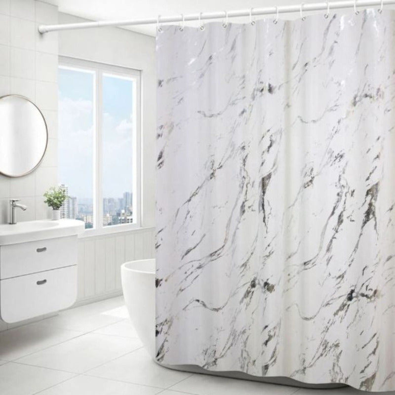 Cortina De Baño Para Ducha Diseño Marmol 180x180cm
