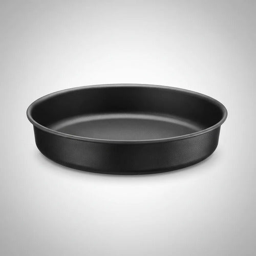 Molde Hornear Asadera 26cm Redondo Antiadherente Cocina Negro
