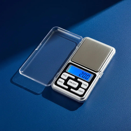 Balanza Mini Digital Joyeria Precision Tara Cocina Pantalla Blanco 200 G