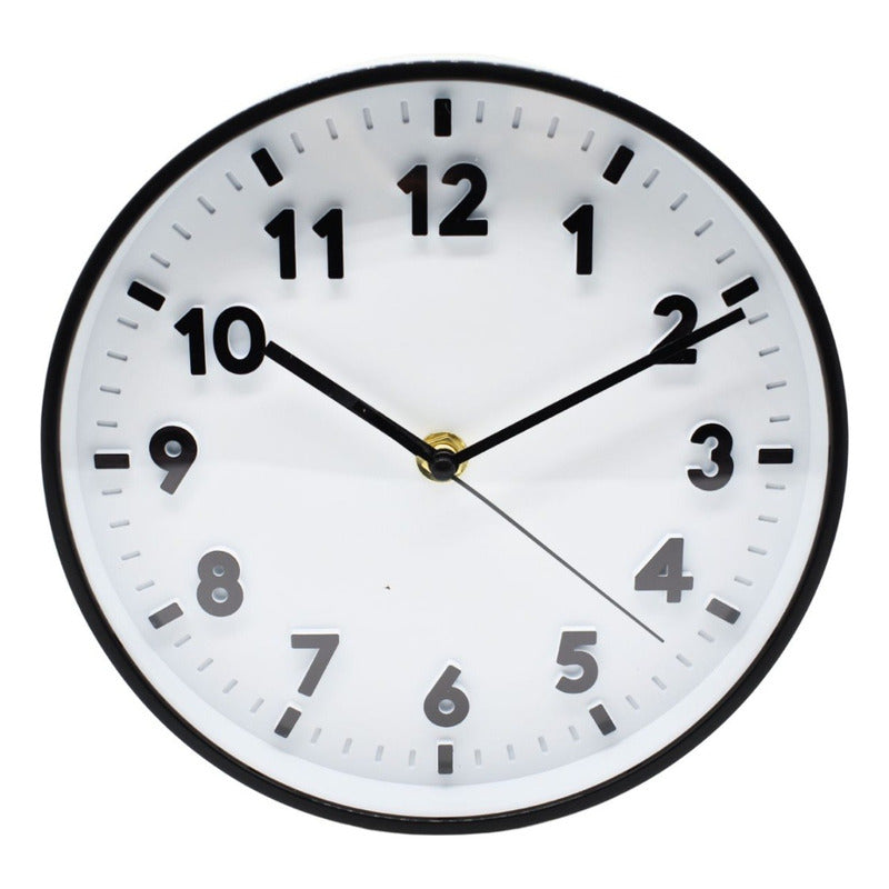 Reloj Para Pared De Plastico Redondo 19cm