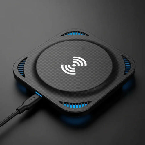 Cargador Base Carga Inalambrica 15w Celular Usb Rapido Qi Aleatorio - 2 Colores