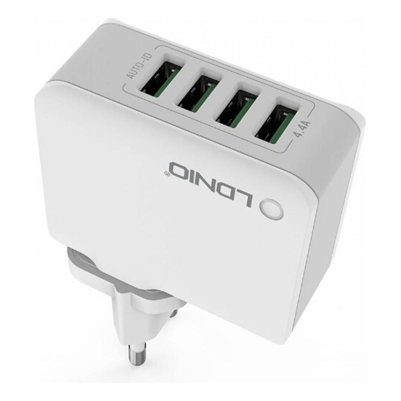 Cargador Pared Multiple Usb 4.4a 22w Sin Cable Blanco
