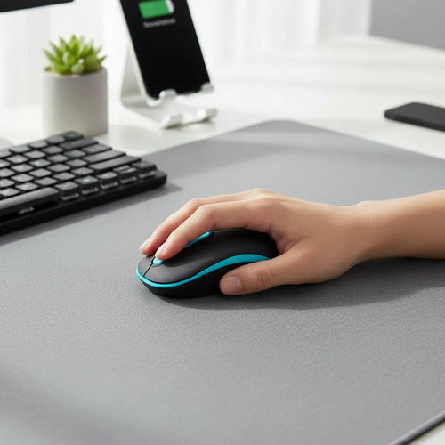 Mouse Inalambrico Usb Optico 3 Botones 10m Notebook Pc Gamer Celeste