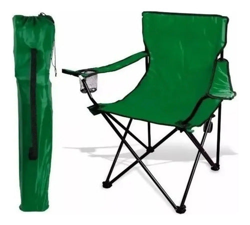 X4 Silla Plegable Camping Reposera Con Apoyabrazos Playa