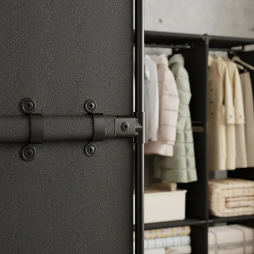 Armario Ropero Portatil Modular Organizador Metal Abs Tnt 2 Colores Según Stock