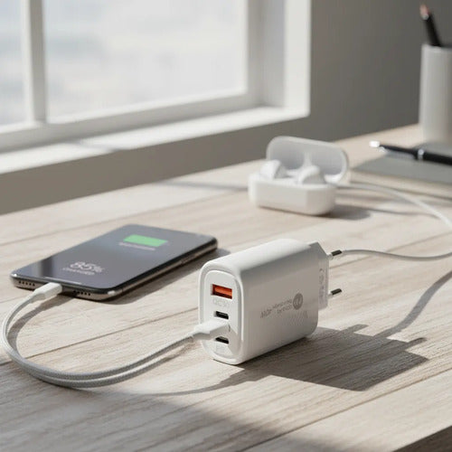 Adaptador Cargador Carga Rápida Multiple Universal Usb A Y C