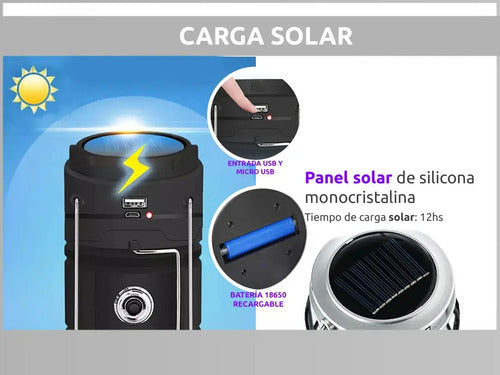 Carpa Camping 6 Personas Iglu Mosquitero 2x2.5m + Foco Solar Aleatorio