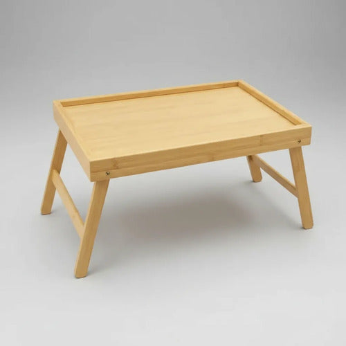 Mesa Bandeja Desayunadora Plegable Bambú 40x30cm Madera Madera Natural