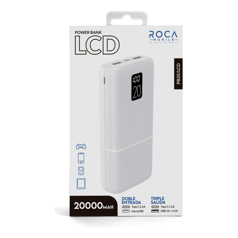 Power Bank 20.000mah Cargador Portatil Con Pantalla Lcd Usb