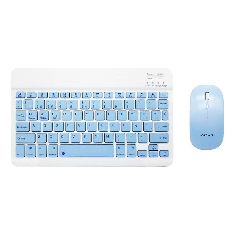 Teclado Y Mouse Inalambrico Bluetooth Recargable Combo