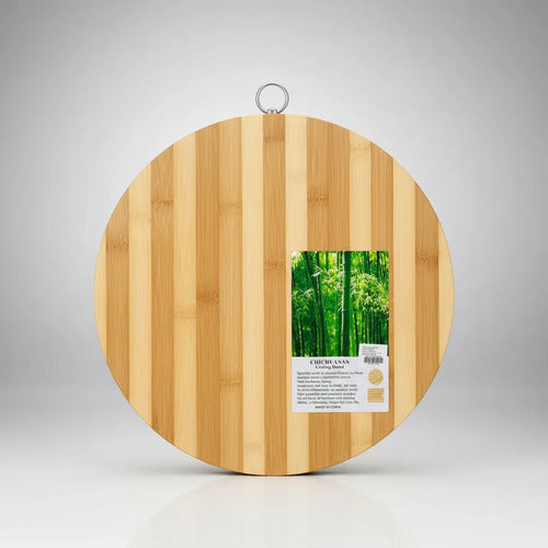 Tabla Redonda Madera Cocina Picar Servir 30cm Práctica Madera Natural
