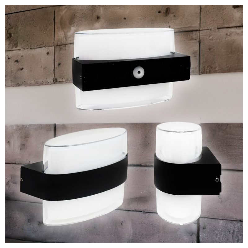 Set X4 Aplique Pared Exterior Luminaria Foco Bidireccional