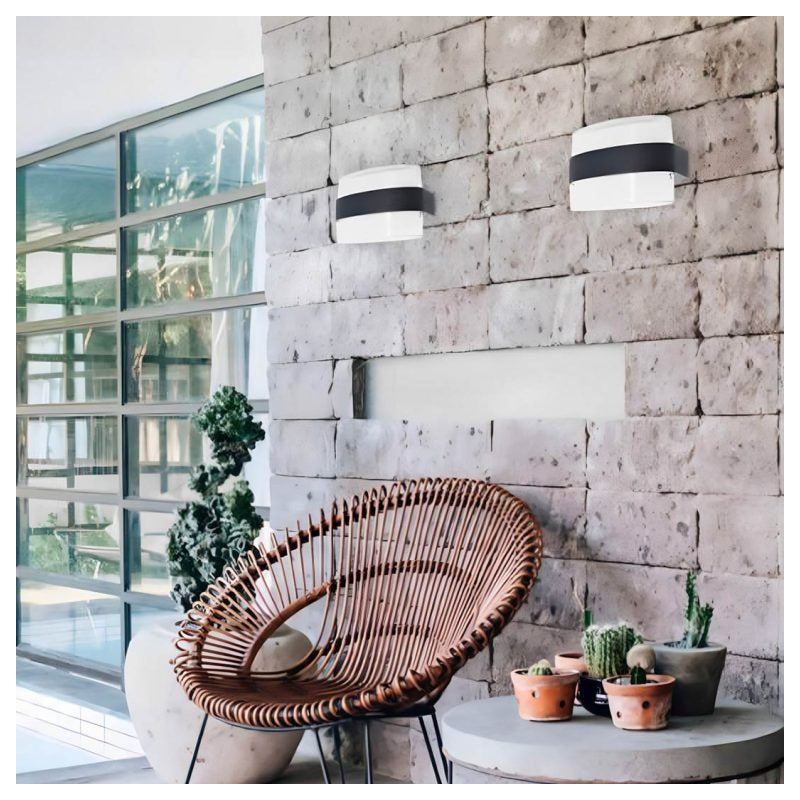 Aplique Pared Exterior Luminaria Lampara Bidireccional Foco