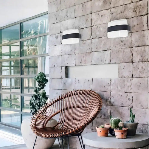 Aplique Pared Exterior Luminaria Lampara Bidireccional Foco