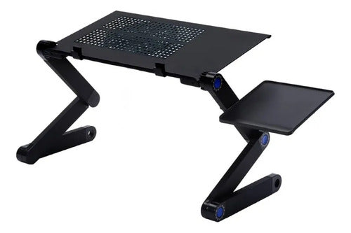 Soporte Plegable Portatil Notebook Ventilador Windows Mac Negro