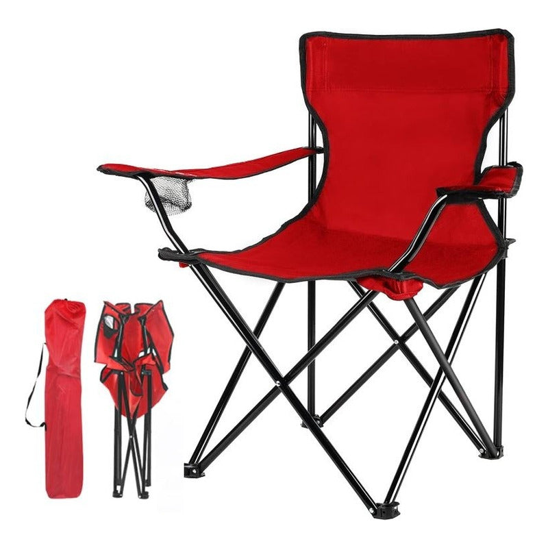Carpa Camping 3 A 4 Personas + 2 Sillas Plegables Posavasos