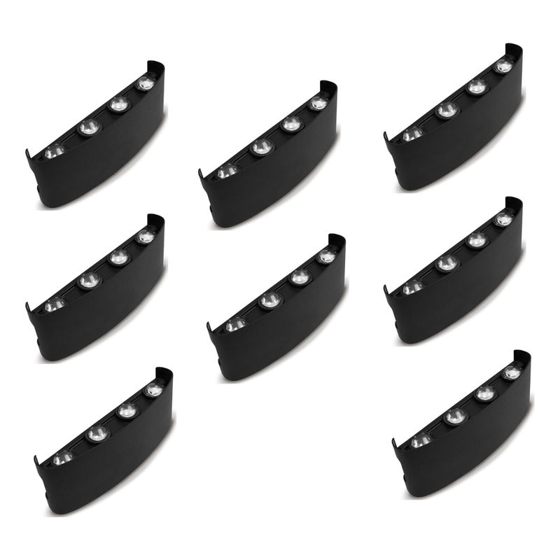 Set X8 Foco Pared Aplique Exterior Lampara Bidireccional