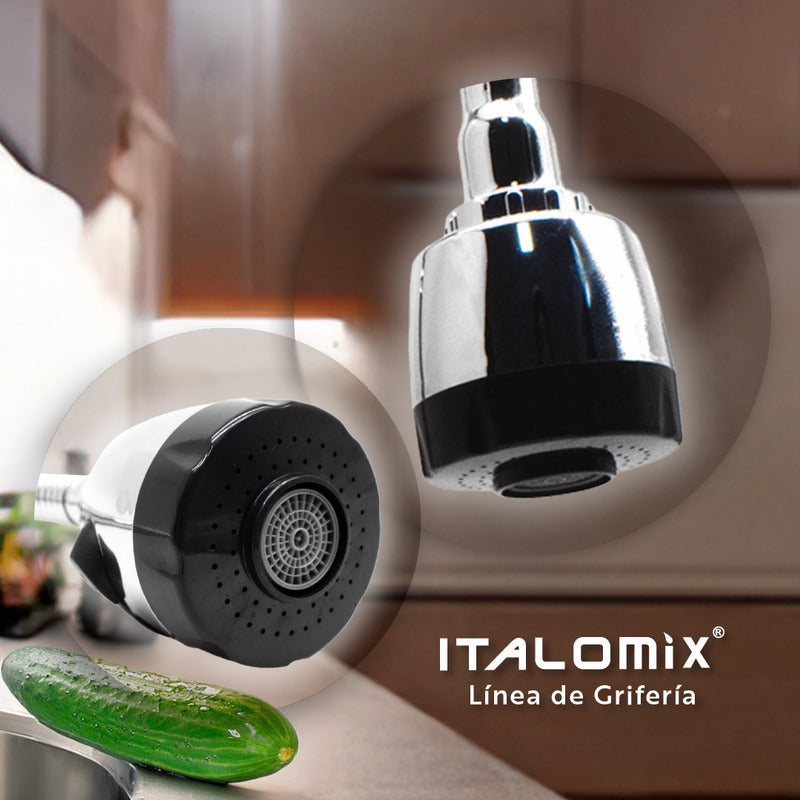 Monocomando Mesada Puntero Flexible Cromado Canilla Cocina