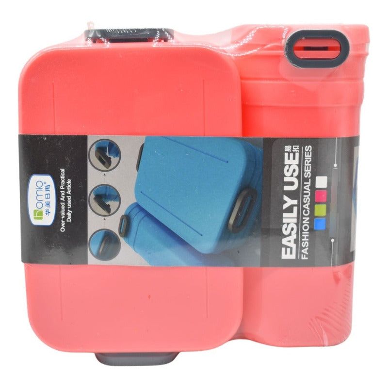 Lonchera Vianda De Plastico Incluye Vaso Con Filtro