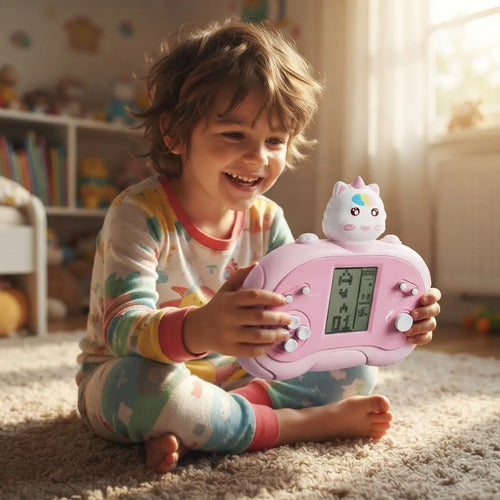 Mini Consola Portátil Infantil Retro Juegos Clásicos Lcd Rosa