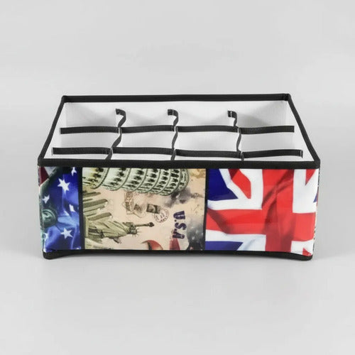 Organizador Tela Divisiones Ropa Interior Bolsa Al Vacío Multicolor