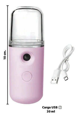 Vaporizador Rostro Facial Hidrata Nano Spray Recargable Usb Aleatorio