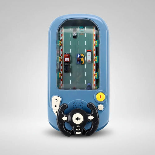 Simulador Juego Carrera Interactivo Manejo Infantil Volante Azul