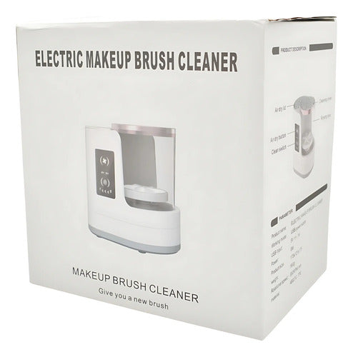 Limpiador De Brochas Electrico Y Secado Maquillaje Blanco