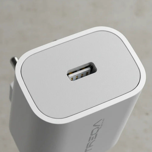 Cargador Rapido Usb C Celular Tablet Carga Rapida Pared Blanco