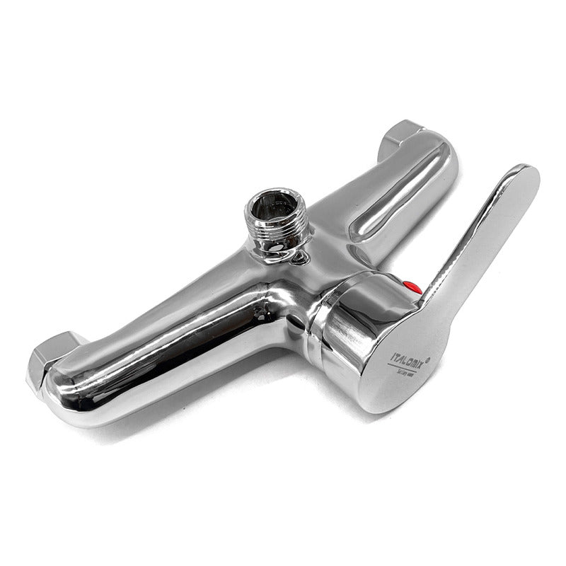 Grifo Monocomando 20cm Flexible Cocina Cromado Mesada Pared