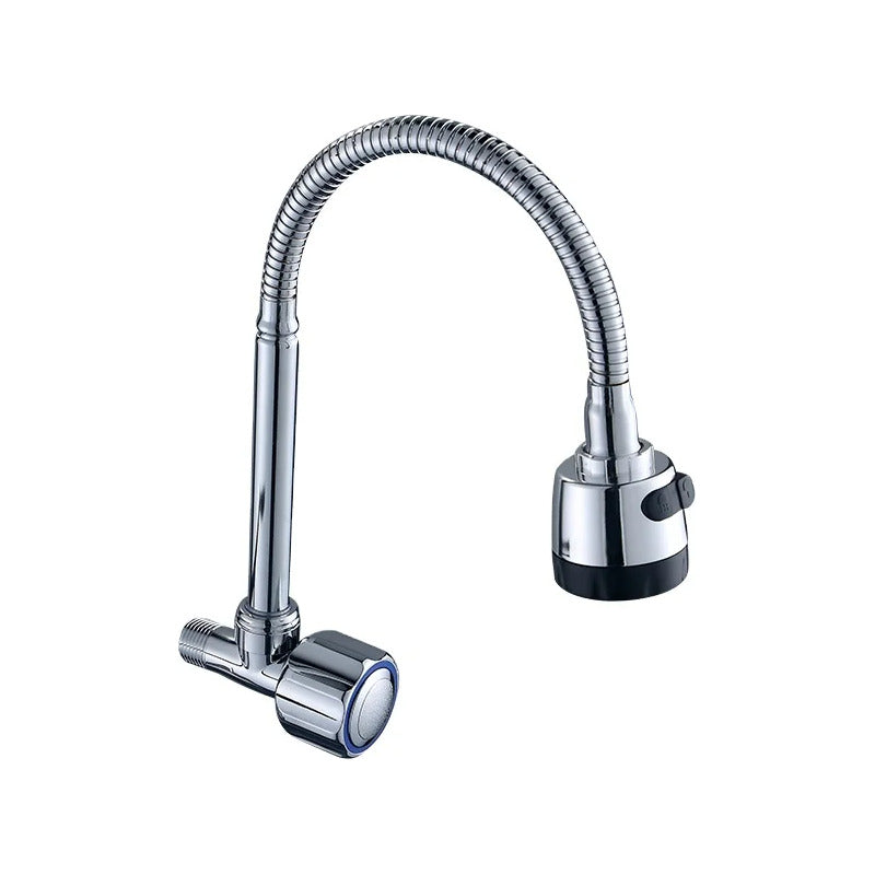 Canilla Cocina Pared Unitaria Grifo Mesada Metal Flexible