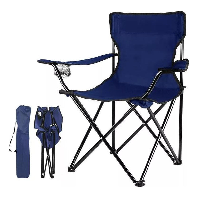 Carpa Camping 3 A 4 Personas + 2 Sillas Plegables Posavasos