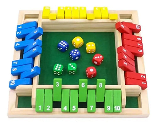 Juego De Dados Cierra La Caja Shut The Box De Madera