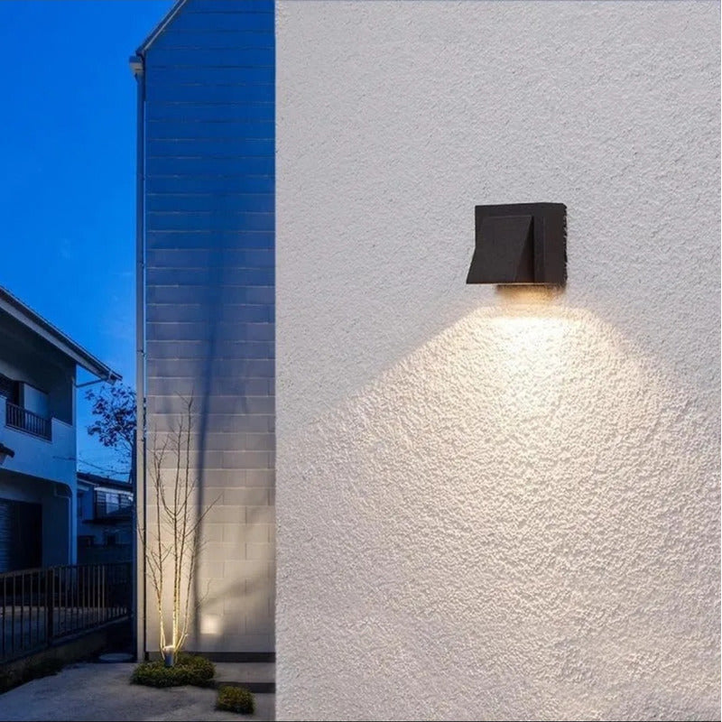 Set X3 Foco Pared Aplique Exterior Lampara Jardin Luminaria