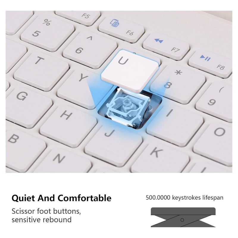 Teclado Bluetooth Portatil Inalambrico Soporte Tablet Celu
