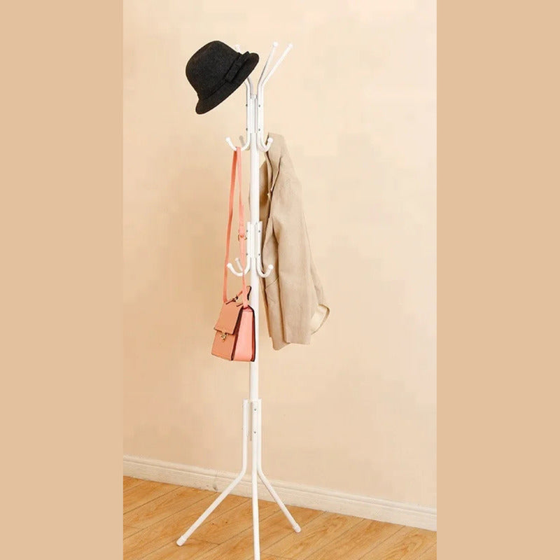 Perchero De Pie Metal Organizador Abrigos Sombrero 172x42cm