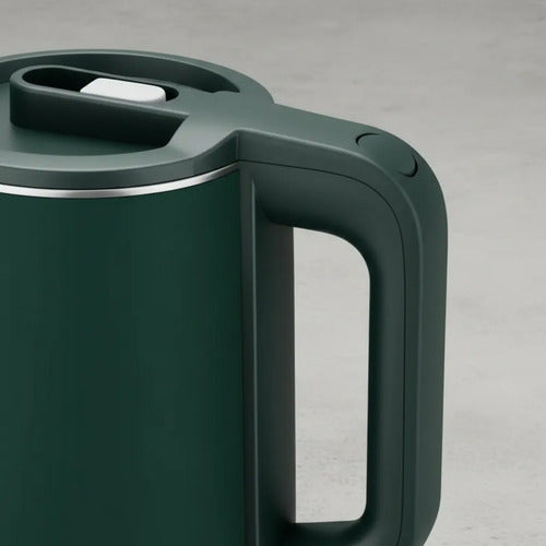 Pava Jarra Electrica 2.3l Doble Capa Corte Automatico Mate Verde