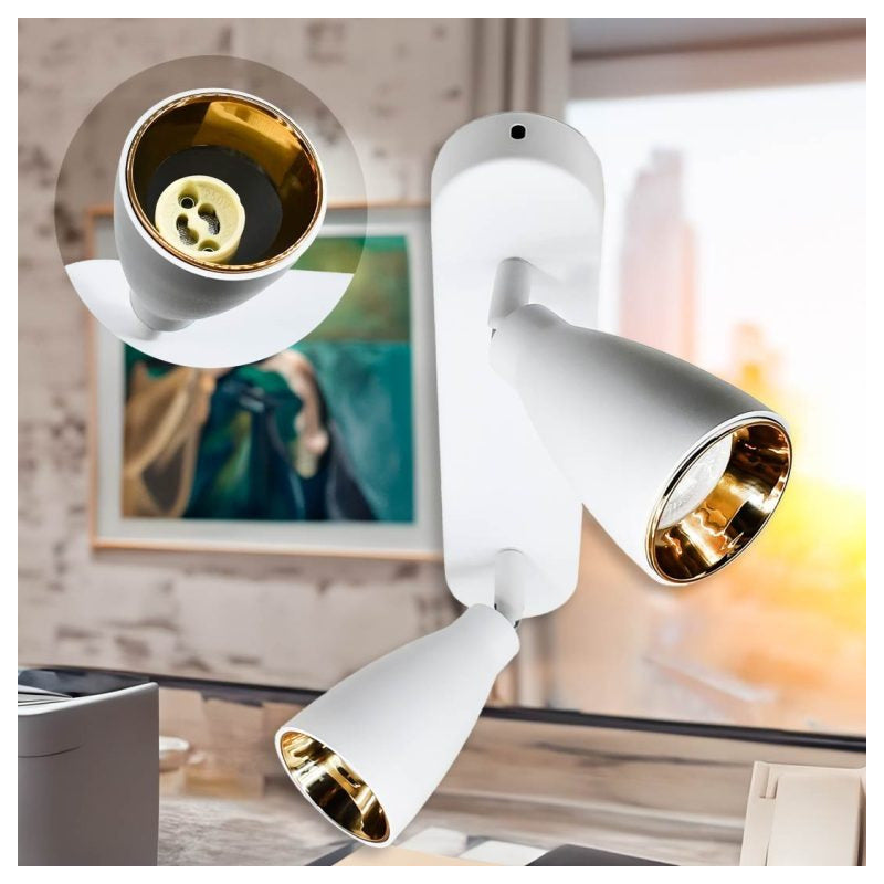 Aplique Luminaria Lampara Blanco Foco Pared Techo