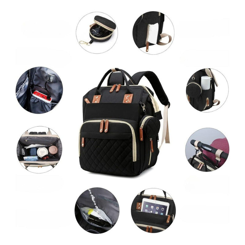 Mochila Maternal Convertible Con Cambiador