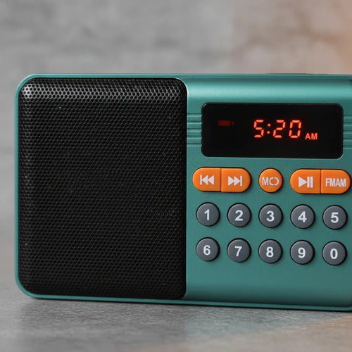 Radio Portátil Digital Bluetooth Fm Am Sw Usb Tf Recargable Variedad De Colores