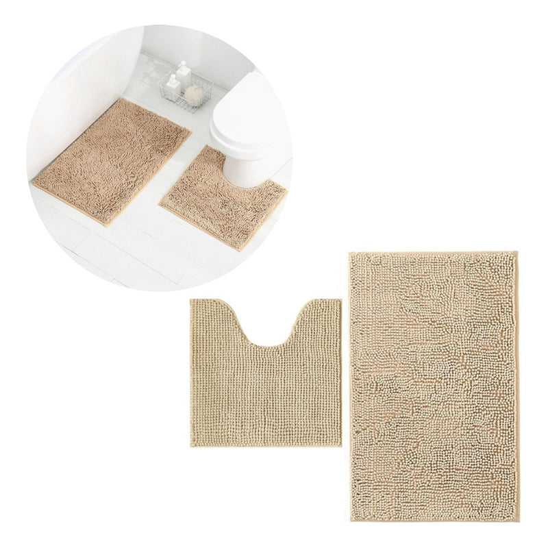 Set De Alfombras Para Baño 2 Pcs Para Salida Ducha
