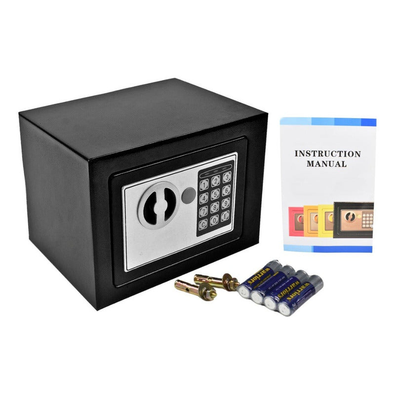 Caja Fuerte Electronica Con Llave Y Combinacion 23x17x17cm