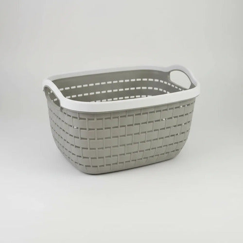 Canasto Cesto Plástico Organizador Con Asas Multiuso 24x18cm Aleatorio