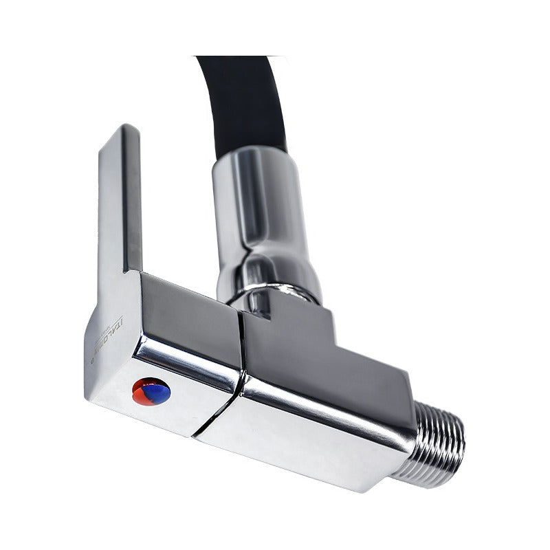 Canilla Cocina Pared Grifo Mesada Monocomando Flexible Negro
