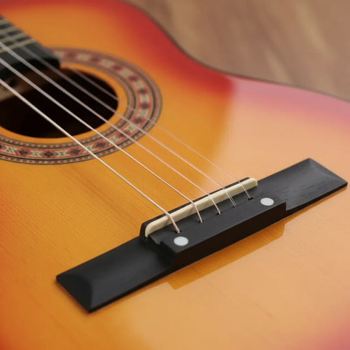 Guitarra Clásica Criolla 38 Pulgadas Madera 6 Cuerdas 97cm Naranja