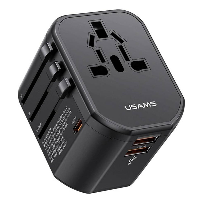Cargador De Viaje 20w Usb Tipo C + Usb Negro