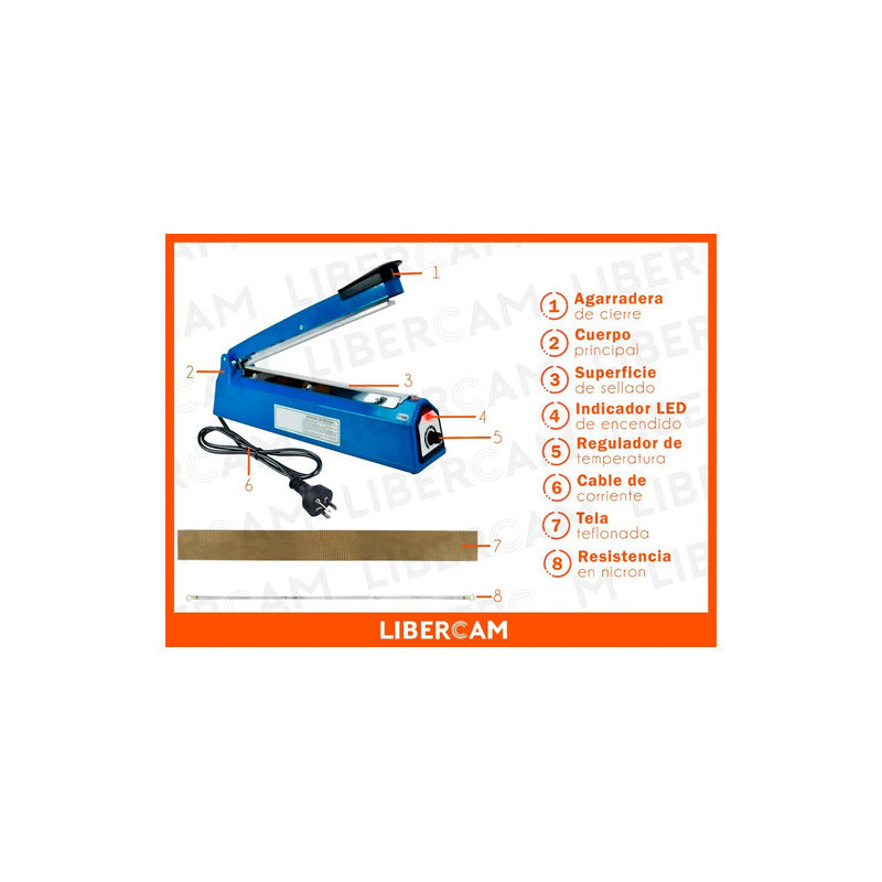 Selladora De Bolsa Spica Selladora Rsel-40 Color Azul