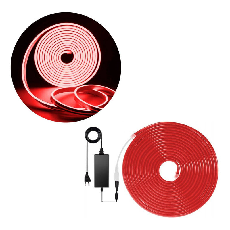 X2 Tira Led Neon Flexible 5 Mts Manguera Luz 10 Metros Total